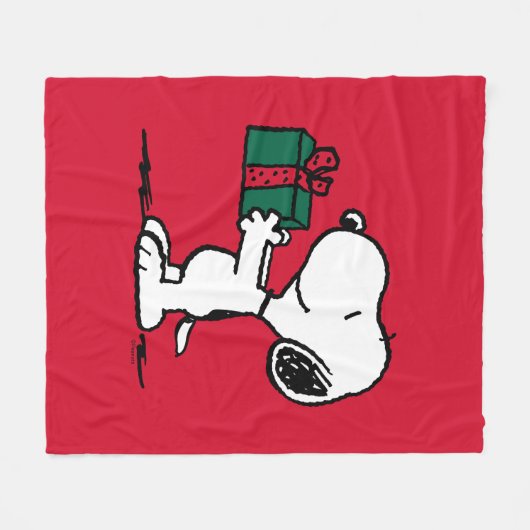 Peanuts | Snoopy Kerstcadeau Giver Fleece Deken (Voorkant (Horizontaal))