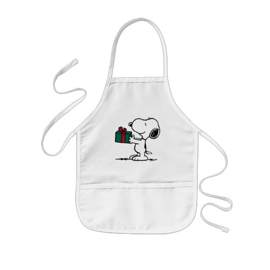 Peanuts | Snoopy Kerstcadeau Giver Kinder Schort (Voorkant)