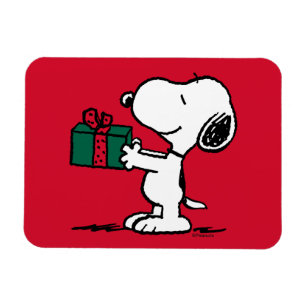 Peanuts   Snoopy Kerstcadeau Giver Magneet