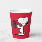 Peanuts | Snoopy Kerstcadeau Giver Papieren Bekers (Voorkant)