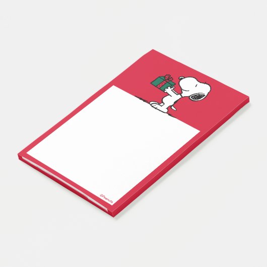 Peanuts | Snoopy Kerstcadeau Giver Post-it® Notes (Schuin)