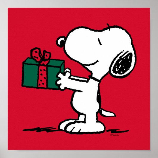 Peanuts | Snoopy Kerstcadeau Giver Poster (Voorkant)
