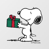 Peanuts | Snoopy Kerstcadeau Giver Raamsticker (Vel)