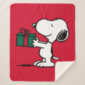 Peanuts | Snoopy Kerstcadeau Giver Sherpa Deken (Voorkant)