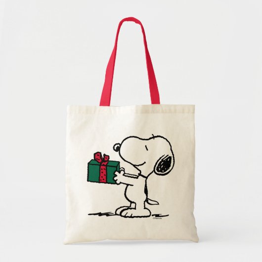 Peanuts | Snoopy Kerstcadeau Giver Tote Bag (Voorkant)