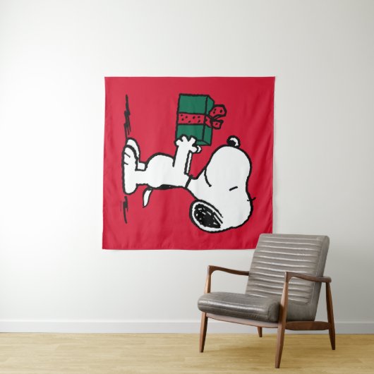 Peanuts | Snoopy Kerstcadeau Giver Wandkleed (In Situ (horizontaal))
