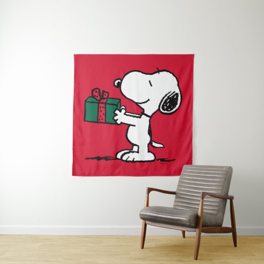 Peanuts | Snoopy Kerstcadeau Giver Wandkleed (In situ)