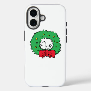 Peanuts   Snoopy Kerstkrans iPhone 16 Hoesje