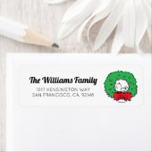 Peanuts | Snoopy Kerstkrans Etiket (Insitu)