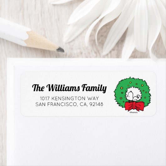 Peanuts | Snoopy Kerstkrans Etiket (Insitu)