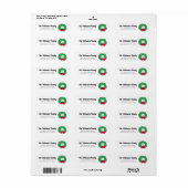 Peanuts | Snoopy Kerstkrans Etiket (Full Sheet)