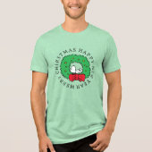 Peanuts | Snoopy Kerstkrans Tri-Blend Shirt (Voorkant)