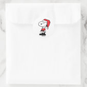 Peanuts | Snoopy Kerstman Ronde Sticker (Tas)