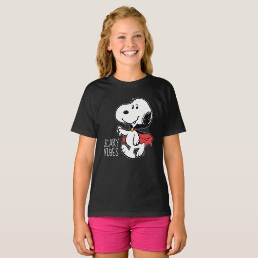 Peanuts | Snoopy lachende vampier T-shirt (Voorkant volledig)