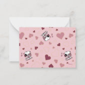 Peanuts | Snoopy levert Valentijnse  Notitiekaartje (Achterkant)