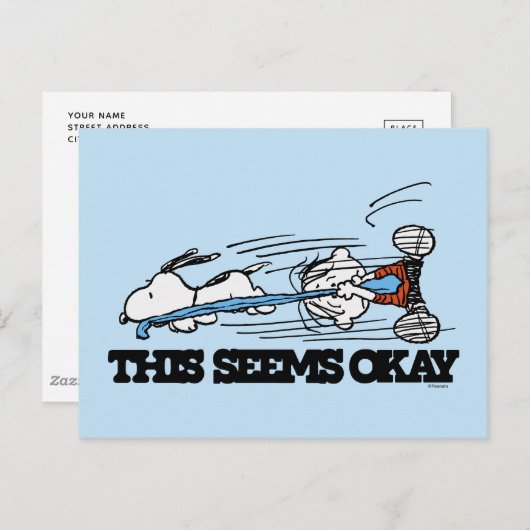 Peanuts | Snoopy & Linus Briefkaart (Voorkant / Achterkant)