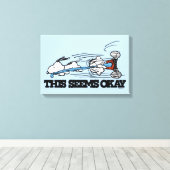 Peanuts | Snoopy & Linus Canvas Afdruk (Insitu (Houten vloer))