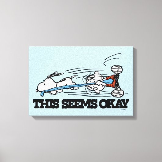 Peanuts | Snoopy & Linus Canvas Afdruk (Voorkant)