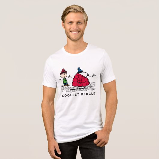 Peanuts | Snoopy & Linus Gevulde Jas Tri-Blend Shirt (Voorkant volledig)