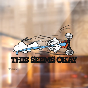 Peanuts Snoopy & Linus Raamsticker