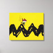 Peanuts | Snoopy & Linus Sled Ride Canvas Afdruk (Voorkant)