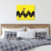 Peanuts | Snoopy & Linus Sled Ride Canvas Afdruk (Insitu (Slaapkamer))