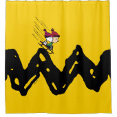 Peanuts | Snoopy & Linus Sled Ride Douchegordijn (Voorkant)
