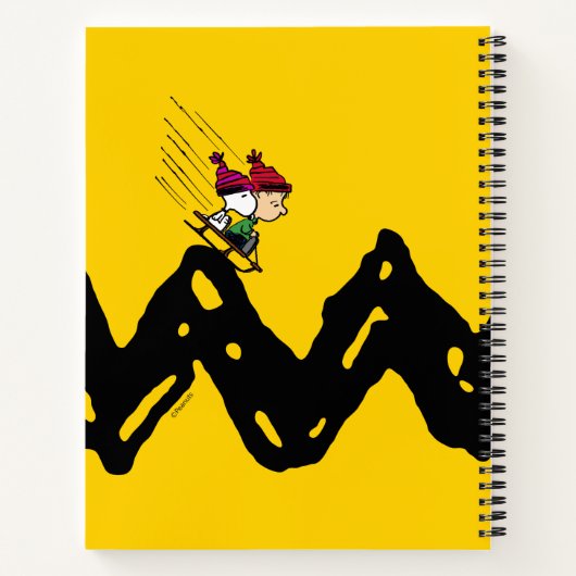 Peanuts | Snoopy & Linus Sled Ride Notitieboek (Achterkant)