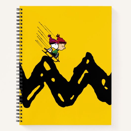 Peanuts | Snoopy & Linus Sled Ride Notitieboek (Voorkant)