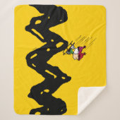 Peanuts | Snoopy & Linus Sled Ride Sherpa Deken (Voorkant)