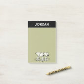 Peanuts | Snoopy loopt voorop Post-it® Notes (Op bureau)