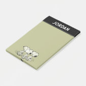 Peanuts | Snoopy loopt voorop Post-it® Notes (Schuin)