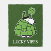 Peanuts | Snoopy Lucky Clover Fleece Deken (Voorkant)