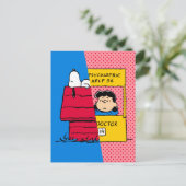 Peanuts | Snoopy & Lucy half & half Briefkaart (Staand voorkant)