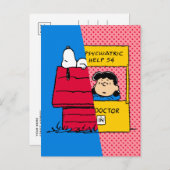 Peanuts | Snoopy & Lucy half & half Briefkaart (Voorkant / Achterkant)