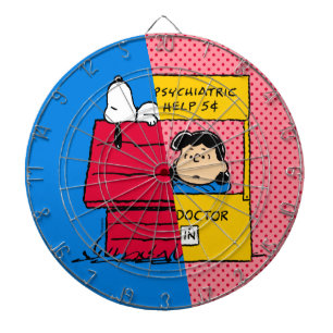 Peanuts   Snoopy & Lucy half & half Dartbord