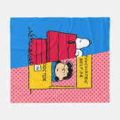 Peanuts | Snoopy & Lucy half & half Fleece Deken (Voorkant (Horizontaal))