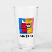 Peanuts | Snoopy & Lucy half & half Glas (Voorkant)