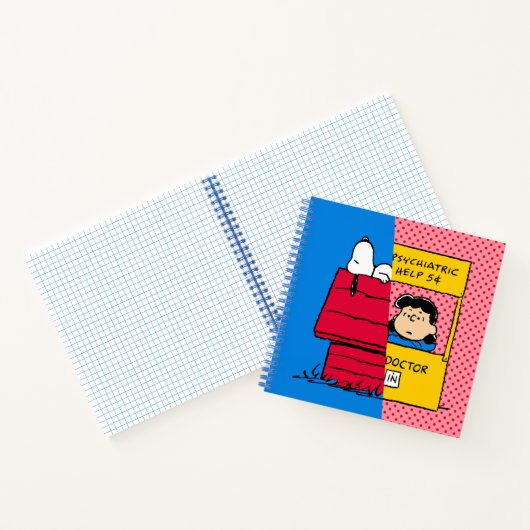 Peanuts | Snoopy & Lucy half & half Notitieboek (Binnen)
