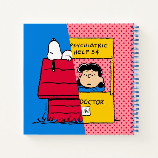 Peanuts | Snoopy & Lucy half & half Notitieboek (Achterkant)