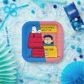 Peanuts | Snoopy & Lucy half & half Papieren Bordje (Feest)