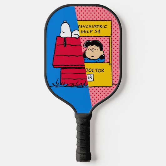 Peanuts | Snoopy & Lucy half & half Pickleball Paddle (Voorkant)