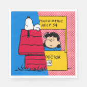 Peanuts | Snoopy & Lucy half & half Servet (Voorkant)