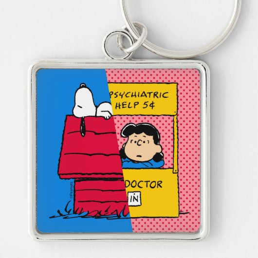 Peanuts | Snoopy & Lucy half & half Sleutelhanger (Voorkant)