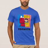 Peanuts | Snoopy & Lucy half & half T-shirt (Voorkant)
