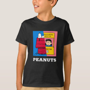 Peanuts Snoopy & Lucy half & half T-shirt