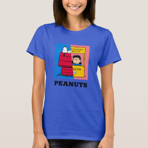 Peanuts Snoopy & Lucy half & half T-shirt