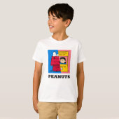 Peanuts | Snoopy & Lucy half & half T-shirt (Voorkant volledig)