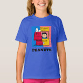 Peanuts | Snoopy & Lucy half & half T-shirt (Voorkant)