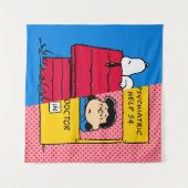 Peanuts | Snoopy & Lucy half & half Wandkleed (Voorkant (horizontaal))